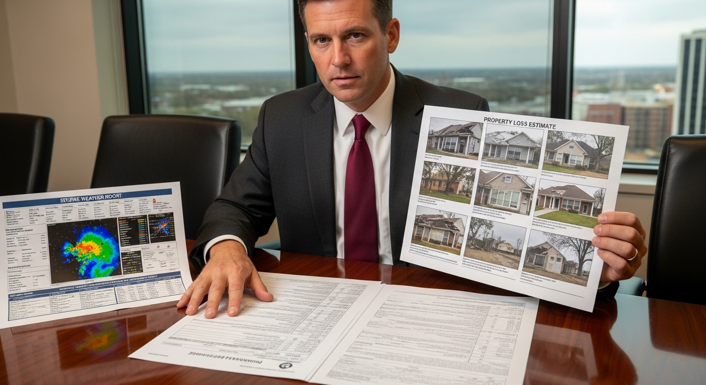 Professional explaining property loss estimate